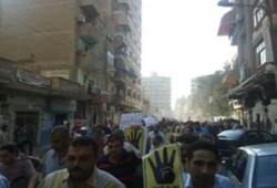 مسيرة حاشدة بالمحلة الكبرى رفضا للانقلاب العسكري