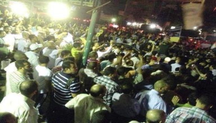 مسيرة حاشدة تنطلق من مسجد السلام بمدينة نصر "الانقلاب هو الإرهاب"