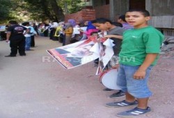 وقفة احتجاجية لطلاب المدارس بعنوان رفضا للانقلاب
