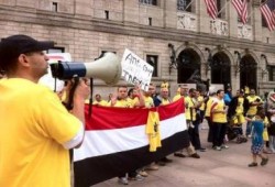 مظاهرات بأمريكا وألمانيا في ذكرى مجزرة رابعة رفضا للانقلاب العسكري (صور)