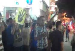 وقفة ليليلة لشباب عفاريت المنوفية ضد النقلاب العسكري (فيديو)