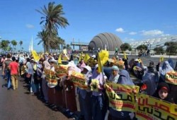 مسيرة نسائية نهارية بالاسكندرية ضد الانقلاب العسكري (صور)