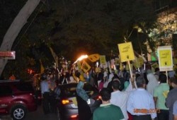 مسيرة بالمهندسين ضد الإنقلاب العسكري الدموي ولزيارة أهالي الشهداء (صور)