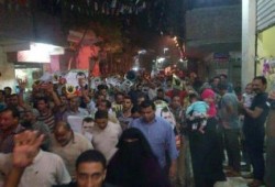 شبرا الخيمة تخرج في مسيرة ضد الانقلاب العسكري وتضامنا مع أهالي سيناء ودلجا (صور)