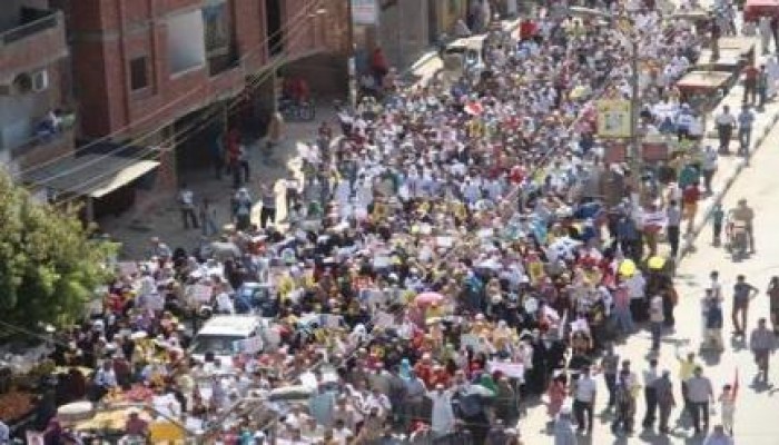 رغم الاعتقالات المتوالية: حشود هائلة في بني سويف بمليونية "الشباب عماد الثورة" (صور)