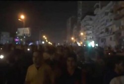 جانب من مسيرات المنصورة الليلية المناهضة للانقلاب " متلفز "