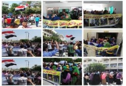 بالفيديو جامعة الفيوم تنتفض رفضا للانقلاب