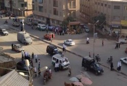 قوات امن الانقلاب  بالفيوم تعتدي علي مظاهرة طلابية رافضة للإنقلاب وتعتقل عدداً من الطلاب