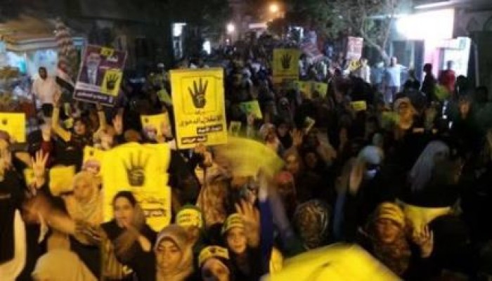 مسيرة حاشدة رافضة للانقلاب العسكري تجوب شوارع الفيوم (صور)