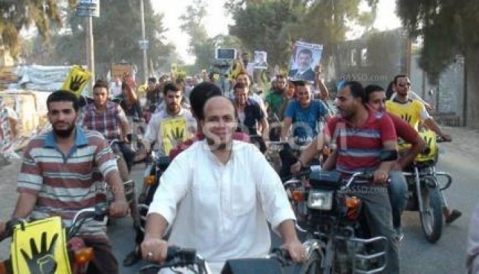 مسيرة ضد الانقلاب بالدراجات البخارية بأبو كبير - الشرقية