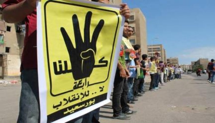 بالصور وقفة لحركة طلاب ضد الانقلاب ببورسعيد أمام معهد سالم عبد الهادي
