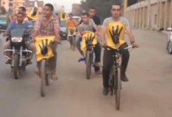 مسيرة بالدراجات ضد الانقلاب العسكري بالدلجمون كفرالزيات الغربية (فيديو)