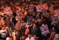 مسيرات ليلية وسلاسل بشرية بمراكز وقري الفيوم رفضا للانقلاب واعتقالاته للنساء (صور)