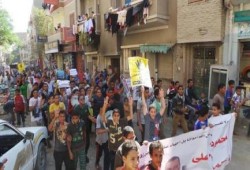 انتفاضة مركز سنورس لليوم الثاني علي التوالي تنديدا بالانقلاب العسكري واعتقاله النساء.