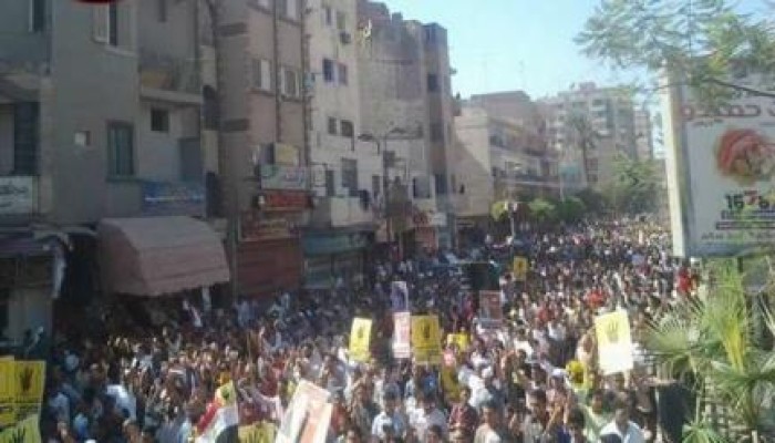٩ مسيرات حاشدة تطالب بإسقاط الانقلاب الدموى بالإسماعيلية