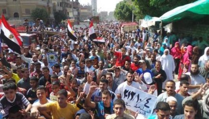 بالفيديو .. مليونية في المنيا ضد انقلاب العسكر