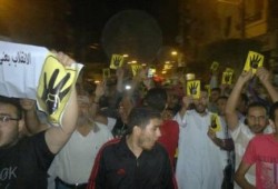 المئات يتظاهرون بالمحلة الكبري رفضا للإنقلاب العسكري (صور)