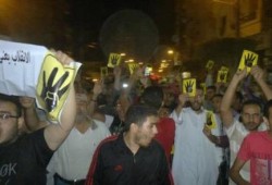 المئات يتظاهرون بالمحلة الكبري رفضا للإنقلاب العسكري (صور)
