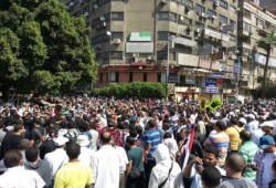 عشرات الآلاف يتظاهرون بشارع أحمد عرابي في المهندسين لرفض الإنقلاب العسكري