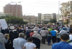 بالصور حشود المتظاهرين تملأ شوارع الإسماعيلية