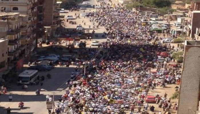 انطلاق مسيرة حاشدة بالفيوم ضمن فعاليات مليونية 6 اكتوبر "الشعب يسترد جيشة"