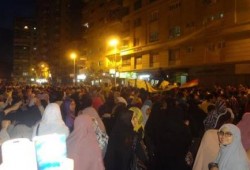 وقفات ليلية في المنصورة ضد الانقلاب العسكري (صور وفيديو)