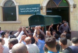 بالفيديو المنوفية تشيع جثمان الشهيد أحمد شوقى شهيد أحداث رمسيس