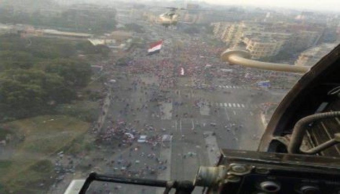 صورة مسربة تظهر قلة أعداد مؤيدي انقلاب السيسي الخائن