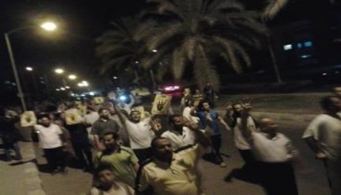 مسيرة حاشدة بمدينة السادات لإسقاط الانقلاب الدموى (صور)