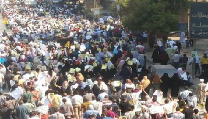 تلاحم مسيرات المطرية في ميدان المسلة