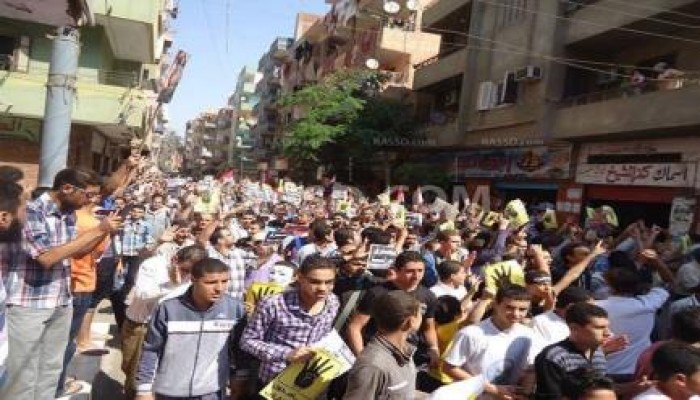 مسيرة حاشدة تجوب شوارع المنصورة