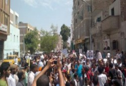 مسيرات المعادي تستقل المترو في طريقها إلي كوبري القبة