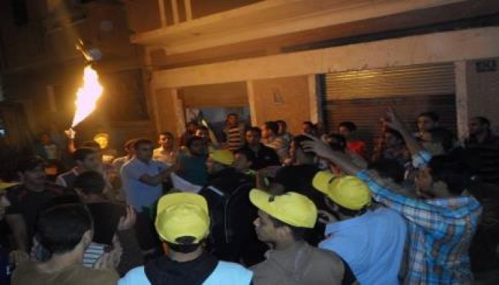 اولتراس ربعاوي بكفر الزيات يشعل منطقة الشهيد قنديل (صور)