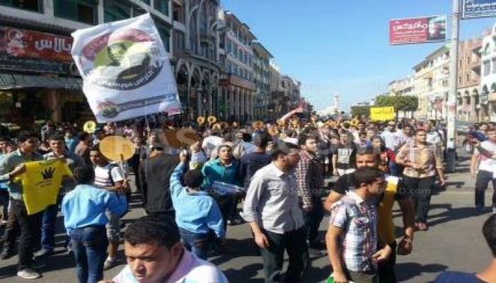 تظاهرات حاشدة في جميع أرجاء  دمياط الجديدة