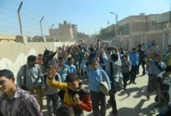 مسيرات طلابية رافضة الانقلاب بمركز طامية الفيوم (صور)