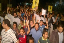 مسيرة ليلية رافضة للإنقلاب بإبشواى‎‎‏ بالفيوم (صور)