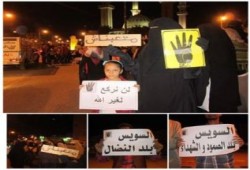 السويس: مسيرات ليلية حاشدة تجوب الشوارع رفضل لانقلاب العسكر (صور)