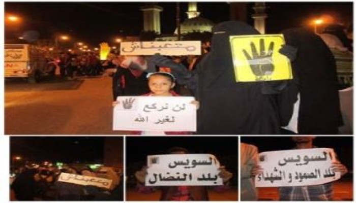 السويس: مسيرات ليلية حاشدة تجوب الشوارع رفضل لانقلاب العسكر (صور)