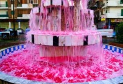 بالصور ثوار بور سعيد يحولون مياه النافورة للون الدم تذكيرا بدماء الشهداء