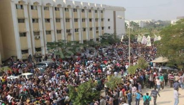تغطية مصورة لفعاليات جامعة الأزهر التى ارعبت الانقلابين قبل وقوع الاشتباكات