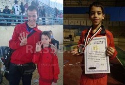 الطفل البطل عمرو خالد الحاصل على بطولة الجمهورية فى الشو كنغ فو يرفع رابعه