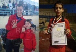 الطفل البطل عمرو خالد الحاصل على بطولة الجمهورية فى الشو كنغ فو يرفع رابعه