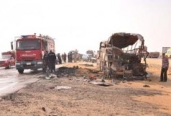 مصرع 5 واصابة العشرات في حادث مروري بأسيوط