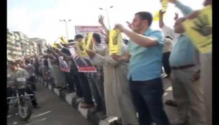بالفيديو .. وقفة حاشدة في مدينة طنطا ضد الانقلاب العسكري