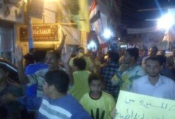 المنوفية: مسيرة ليلية بالخطاطبة ضد الانقلاب (صور)