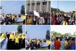 جامعة القناة:اثبت ياريس خليك حديد وراك  يا ريس مليون شهيد