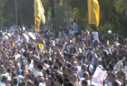 بالفيديو طوفان بشري رهيب بكورنيش المعادي رفضا للانقلاب " ربع ساعة تصوير"