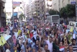 بالفيديو .. مسيرة حاشدة في شارع ابي قير بالاسكندرية