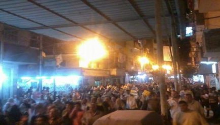 بالصور.. الاسكندرية تنتفض ليلاً لرفض الانقلاب العسكري