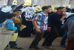 مسيرة لطلاب ضد الانقلاب بسيدي سالم بكفر الشيخ (صور)